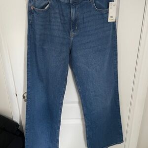 High waisted wide-leg jeans